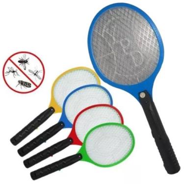 Imagem de Raquete Mata Mosquito Pernilongo Inseto Recarregável Bivolt - AL