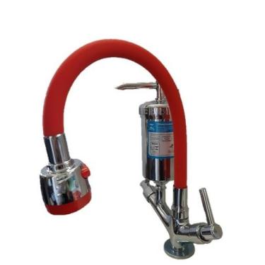 Imagem de Torneira com Filtro Bica Vermelha Dois Jatos Bancada ou Mesa - Cmm Met