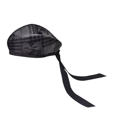Imagem de Boné Glengarry - Chapéu escocês tradicional, chapéu tartã de lã acrílica, acessórios para kilts/gaita de fole, Relógio cinza, tamanho �nico