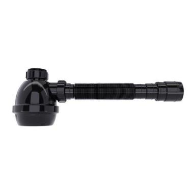 Imagem de Sifao pia cozinha tanque lavatorio com copo e canopla preto blukit lin