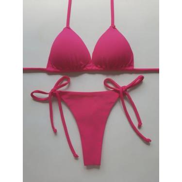 Imagem de Conjunto de biquíni cortininha com bojo Biquíni fio dental - DE UMA MA