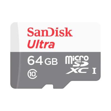 Imagem de Cartao de Memoria Micro SD Sandisk Ultra C10 64GB / 100MBS / 2X1 - (SD