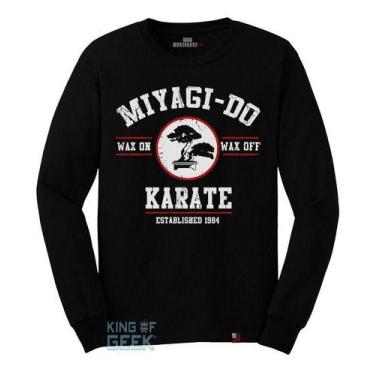 Imagem de Camiseta Manga Longa Karatê Kid Mestre Miyagi Cobra Kai - KING OF GEEK