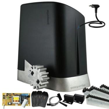 Imagem de Kit 1 Motor Ppa Dz Home 4m Crem 3 Control Portão Deslizante 300kg 220V