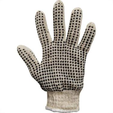 Imagem de Luva Malha Trico Acrilon Pigmentada Branca Cartela - Kit C/10 Pares