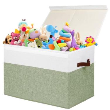 Imagem de Caixa de Armazenamento de Brinquedos Gowee 83L - Grande, com Tampa, Ve