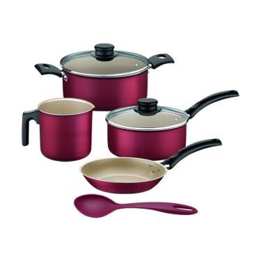 Imagem de Jogo Panelas Tramontina 5 Peças Turim Vermelha