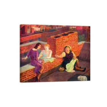 Imagem de Imagem famosa de arte de parede em tela - Impressões modernas de decoração de parede - Pintura de decoração de arte de parede para sala de estar - reprodução (piso) 80 x 95 cm-31 x 37 pol. Tela