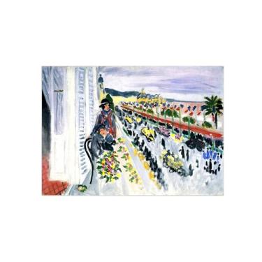 Imagem de Hneri Matisese Famosa Impressão em Tela - Imagens para Sala de Estar - Pintura de Arte de Parede Moderna -Festivaof Flores-Reprodução 50x70cm20x27in Sem Moldura