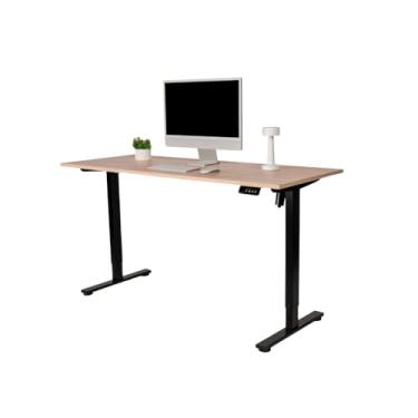 Imagem de Mesa com Regulagem de Altura Elétrica - Active Desk (Carvalho com base Preta, 135x60cm)