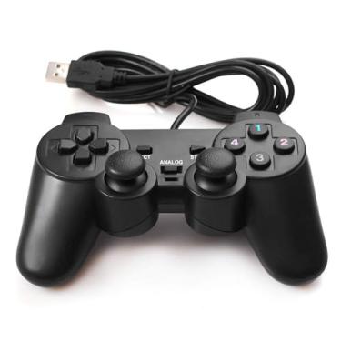 Imagem de Controlador de jogos com fio USB para Windows PC/controle remoto Raspberry Pi, gamepad, joystick de jogos, joypad de vibração dupla para laptop, computador desktop (Windows 11/10/8/7) e vapor/Roblox/RetroPie/RecalBox
