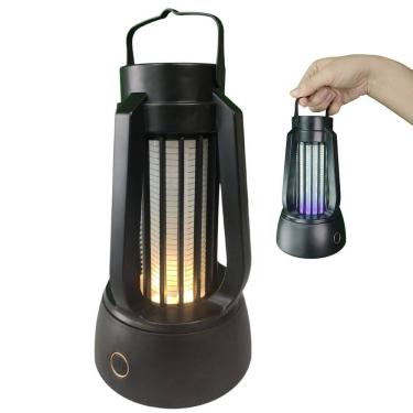 Imagem de Luminaria Repelente Afasta Pernilongo Mosquito Inseto Mosca Armadilha Luz Ultravioleta USB Bateria Recarregavel Quarto Casa