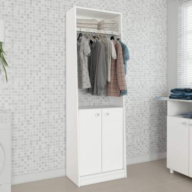 Imagem de Armário Multiuso Com Cabideiro 2 Portas Bl3309 Tecno Mobili Branco