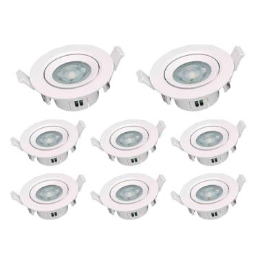Imagem de Kit 8x Spot LED Branco Redondo Embutir 7W 3000K Bivolt