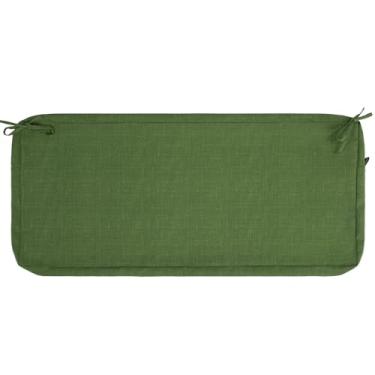 Imagem de IN4 Care Capas de almofada de banco de pátio para móveis de exterior com laços, capa de almofada resistente à água para namoradeira/sofá 137 x 45 x 7,6 cm para varanda e jardim (apenas capa de