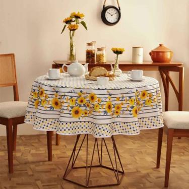 Imagem de Toalha de Mesa Redonda 1,55m 04 Lugares Linha Pop Lepper - Campestre