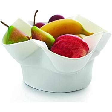 Imagem de CESTO DE SILICONE FLEXÍVEL UTILIZE COMO FRUTEIRA E CAIXA ORGANIZADORA LILLY BRANCO 25CM PRANA