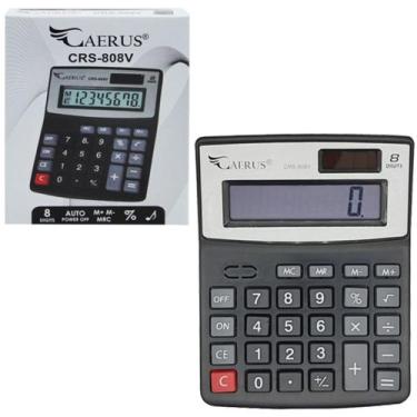 Imagem de Calculadora eletronica 8 digitos com som a bateria / solar 14x11cm - M