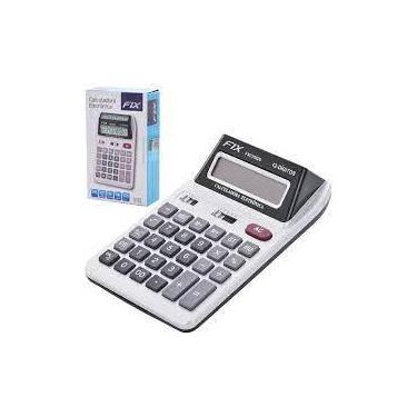 Imagem de Calculadora eletronica 12 digitos com display duplo a pilha 20x12cm - 