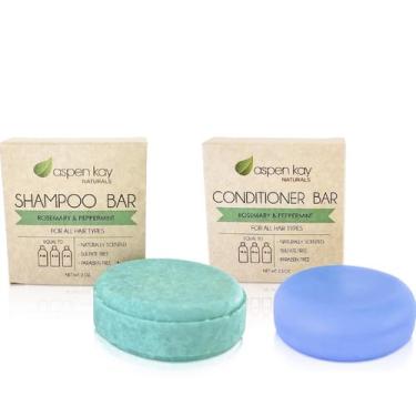 Imagem de Conjunto de barras de shampoo e condicionador Aspen Kay Naturals Organ