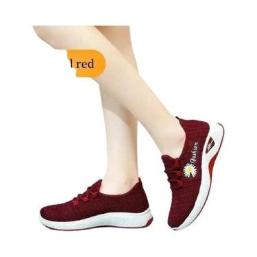 Imagem de Calçados Esportivos Femininos de Malha Respirável - Leve e Confortável