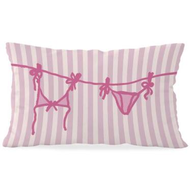 Imagem de Capa de travesseiro Wheatwin Beachy Pink 30x50cm Flanelette