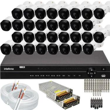 Imagem de Kit Cftv 32 Câmeras Intelbras Dvr 32 Canais MHDX 1232