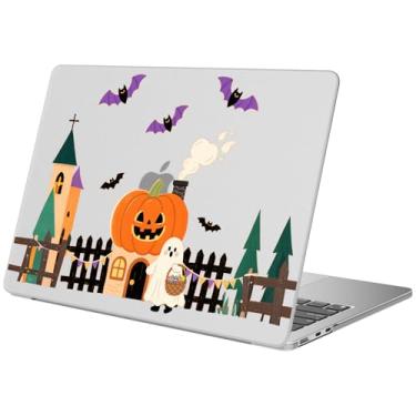 Imagem de BlHMCASE Compatível com MacBook Pro 14 polegadas 2025-2021 M4 M3 M2 M1 A3112 A3185 A3401 A2918 A2992 A2779 A2442, capa dura protetora de abóbora de Halloween para Mac Pro 14