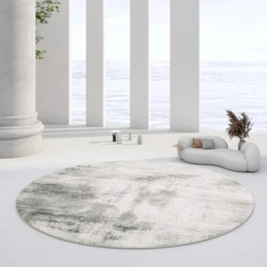 Imagem de Tapetes redondos de pelúcia para decoração de quarto, carpetes para sala de estar, área macia, carpete grosso para casa, tapetes fofos (200x200 cm/2)