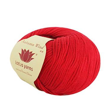 Imagem de Lótus Yarns 5 x 50 g Bolas de Outono Vento 90% Algodão 10% Caxemira Dedos Pesos Mãos Tricô / Fio de Rochê para Natal Fashion Roupas de Bebê, 16, 1