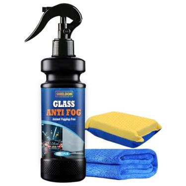 Imagem de SHIELDOM Spray antiembaçamento para desembaçamento de para-brisa de carro de vidro evita embaçamento de vidros internos, espelhos, janelas, viseiras, óculos, óculos, porta de chuveiro com esponja de