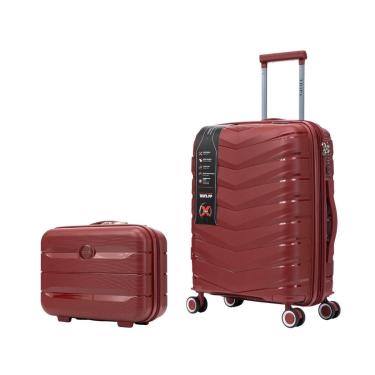 Imagem de Mala Média 23kg Expansível Cadeado TSA Original Antifurto Rodas Duplas 360° Removíveis + Frasqueira-Unissex