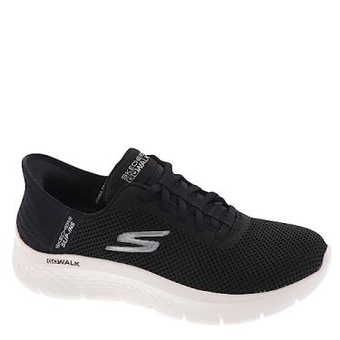 Imagem de Skechers Tênis feminino sem cadarço Go Walk Flex-Grand Entrance, Preto/branco, 9