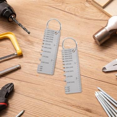 Imagem de Medidor de espessura de chapa de metal, 2 peças, portátil, de aço inoxidável, material de soldagem, calibre de aço, peça unilateral, medidor de espessura, ferramenta de inspeção de tamanho chapeado