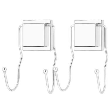 Imagem de Kit 2 Suporte Com 2 Ganchos Fixação Por Ventosa Arthi