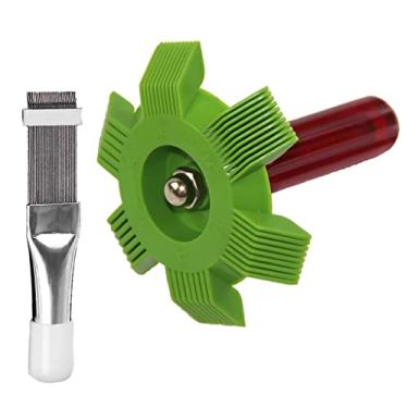 Imagem de B Blesiya 2 pacotes de ferramenta de aleta - Alisador de aleta de plástico condensador de refrigeração - Pente de limpeza de aletas condicionado a ar