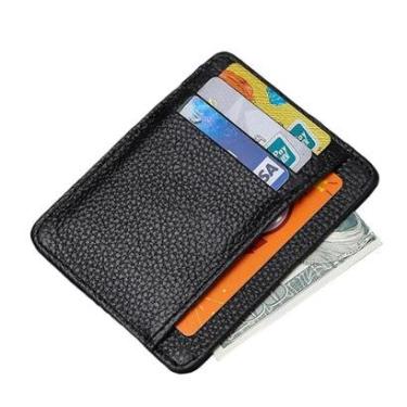 Imagem de CARTEIRA COURO PORTA CARTÃO DOCUMENTOS COMPACTA MODERNA-Masculino