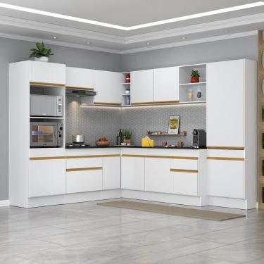Imagem de Cozinha Completa De Canto Mp2082 Com Armário E Balcão Branca