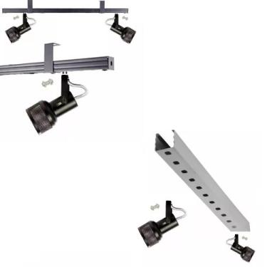 Imagem de Kit 7 Spot Trilho Perfilado Eletro calha Par20 Bulbo OL1 - Hiperlight