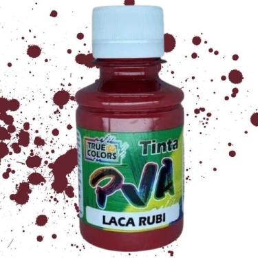 Imagem de Tinta Pva Fosca 100ml True Colors - Cores Quentes, LACA RUBI - 7110