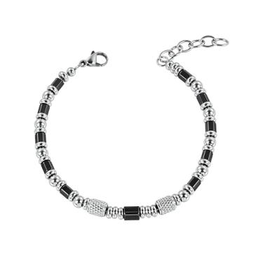 Imagem de Hengbofeng Pulseiras de aço inoxidável joias pulseira masculina, pulseira multiacessórios, adequada para casamentos, noivados, aniversários e festas