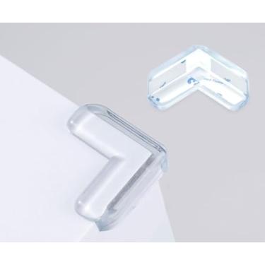 Imagem de 1 peça capa de proteção de borda de canto de mesa macia transparente canto canto criança bebê segurança silicone ferramenta doméstica (transparente, em forma de T)