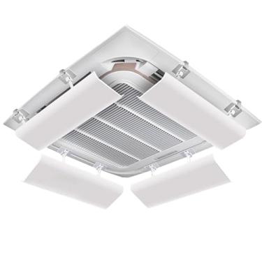 Imagem de Defletor de ventilação de ar condicionado ajustável - 4 peças (60 x 20 cm/24 x 8 pol) - redireciona o fluxo de ar para AC central, melhora o conforto, eficiência energética, fácil instalação