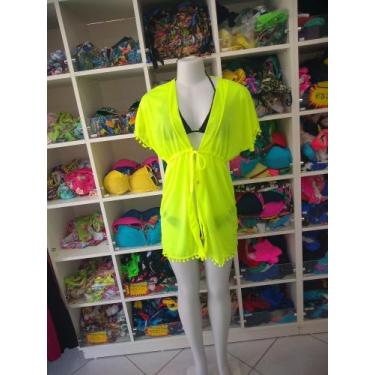 Imagem de Saída de praia siganiha verde neon - Com detalhes em minis popô, G