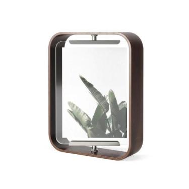 Imagem de Porta-retratos em madeira Umbra Bellwood 13x18cm noz envelhecida