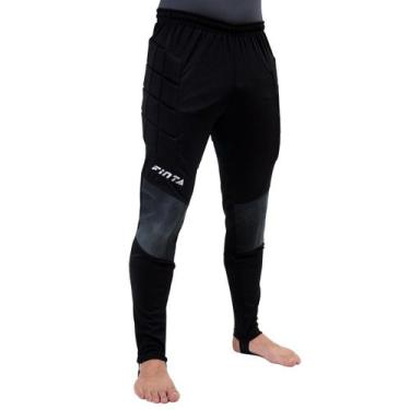 Imagem de Calça de Goleiro Profissional Slim Acolchoada Finta, P, Preto