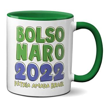 Imagem de Caneca Presidente Bolsonaro 2022 Pátria Amada Brasil (Verde)