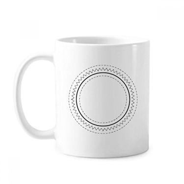 Imagem de Caneca em forma de círculo geométrica padrão cerâmica xícara de café porcelana louça