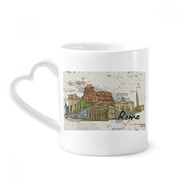 Imagem de Caneca Itália Roma Paisagem Ponto Nação Caneca Café Cerâmica Copos Copo Coração Vidro