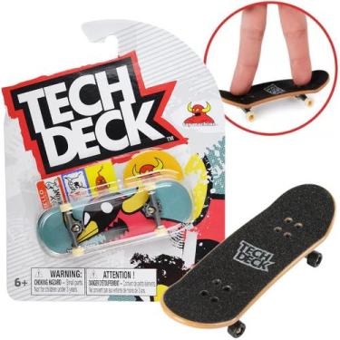 Imagem de Mini Skate Dedo Fingerboard C/ Lixa Techdeck Skateboard 96mm - Sunny